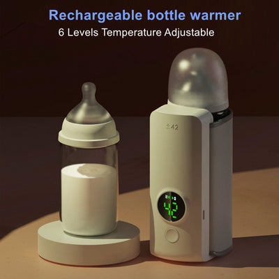 Portable Wireless Rechargeable Baby Bottle Warmer USB Charger
